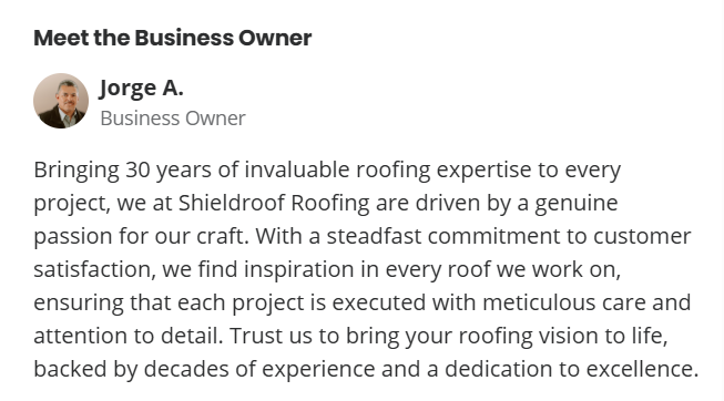Jorge A., Business Owner